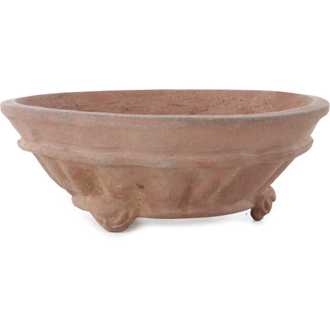 Ronde ongeglazuurde bonsaipot van Sensyu - 185 x 185 x 67 mm