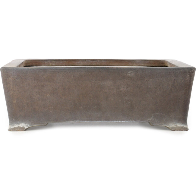 Pot à bonsaï rectangulaire non émaillé de Syu-zan - 345 x 292 x 112 mm