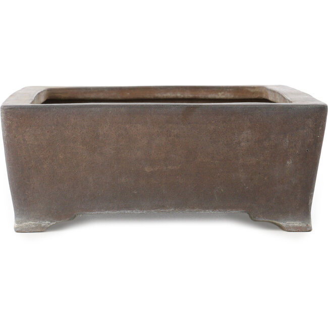 Pot à bonsaï rectangulaire non émaillé de Syu-zan - 345 x 292 x 112 mm