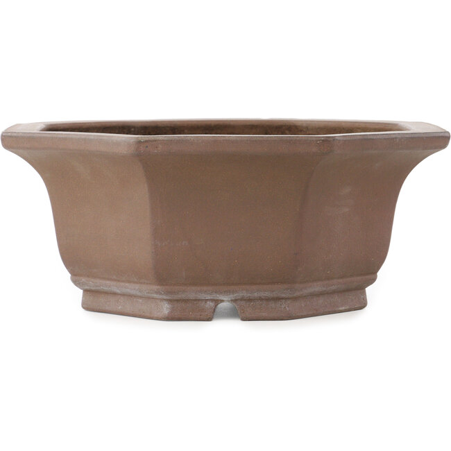 Octagonal unglazed bonsai pot - 307 x 307 x 125 mm