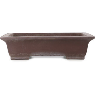  Yamaaki Maceta para bonsái rectangular sin esmaltar de 495 mm de Yamaaki, Tokoname, Japón