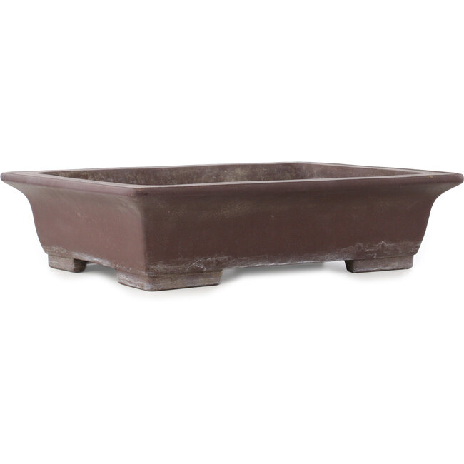 Rectangular unglazed bonsai pot by Yamaaki - 495 x 382 x 115 mm