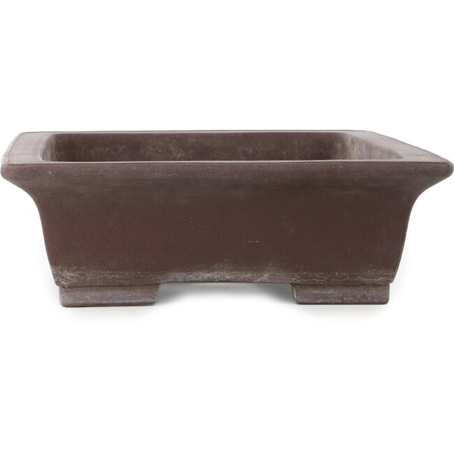 Rectangular unglazed bonsai pot by Yamaaki - 495 x 382 x 115 mm