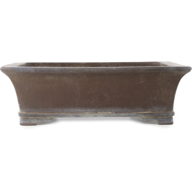Rectangular unglazed bonsai pot by Gyouzan - 450 x 390 x 130 mm