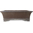 Rectangular unglazed bonsai pot by Gyouzan - 450 x 390 x 130 mm