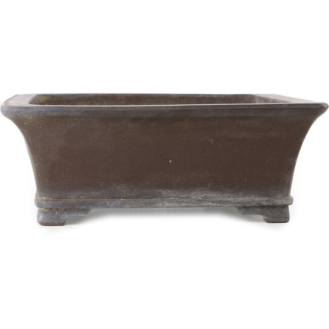 Maceta rectangular sin esmaltar para bonsái de Gyouzan - 450 x 390 x 130 mm