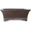 Rectangular unglazed bonsai pot by Gyouzan - 450 x 390 x 130 mm