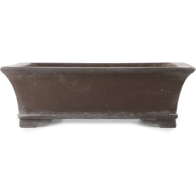 Rectangular unglazed bonsai pot by Gyouzan - 450 x 390 x 130 mm
