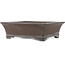 Rectangular unglazed bonsai pot by Gyouzan - 450 x 390 x 130 mm