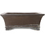 Rectangular unglazed bonsai pot by Gyouzan - 450 x 390 x 130 mm