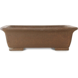  Yamaaki Maceta rectangular sin esmaltar para bonsái de 495 mm de Yamaaki Koshosen (primera generación), Tokoname, Japón