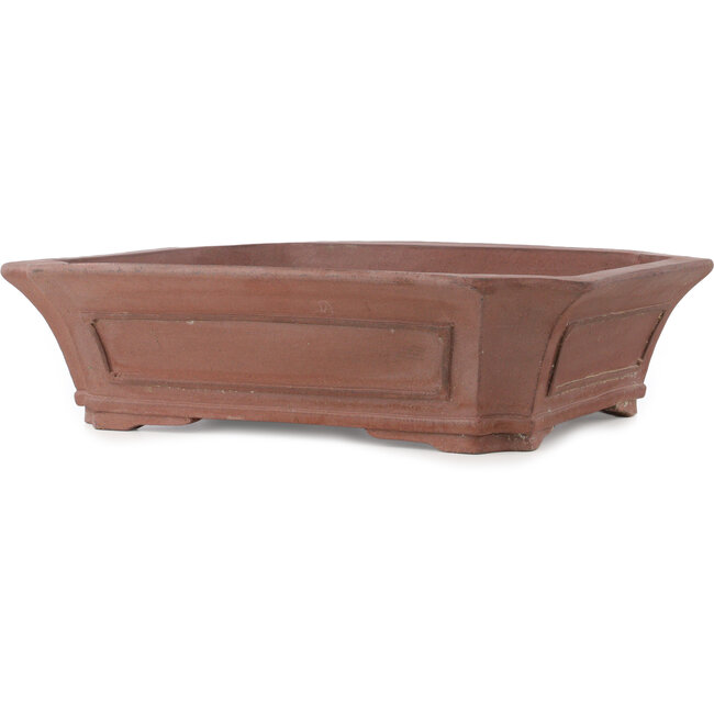 Rechthoekige ongeglazuurde bonsaipot van Sensyu - 505 x 410 x 130 mm