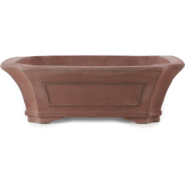 Vaso bonsai rettangolare non smaltato di Sensyu - 505 x 410 x 130 mm
