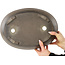 Pot à bonsaï ovale non émaillé de Kowatari - 355 x 255 x 110 mm