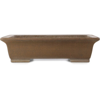  Yamaaki Maceta rectangular sin esmaltar para bonsái de 515 mm de Yamaaki Koshosen (primera generación), Tokoname, Japón