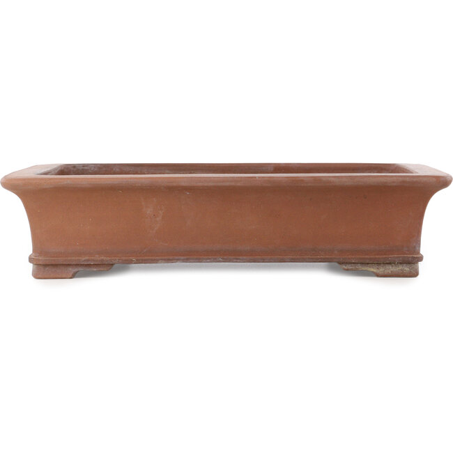 Rectangular unglazed bonsai pot by Gyouzan - 557 x 435 x 127 mm