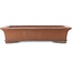 Rectangular unglazed bonsai pot by Gyouzan - 557 x 435 x 127 mm