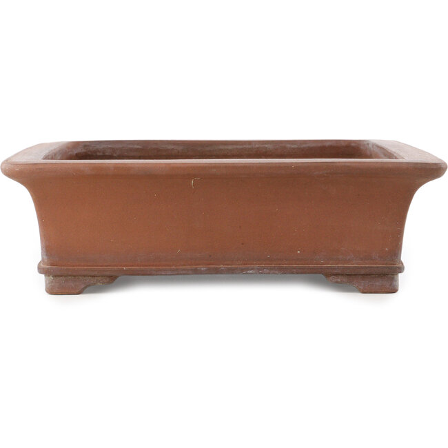 Rectangular unglazed bonsai pot by Gyouzan - 557 x 435 x 127 mm