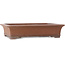 Rectangular unglazed bonsai pot by Gyouzan - 557 x 435 x 127 mm