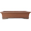 Rectangular unglazed bonsai pot by Gyouzan - 557 x 435 x 127 mm