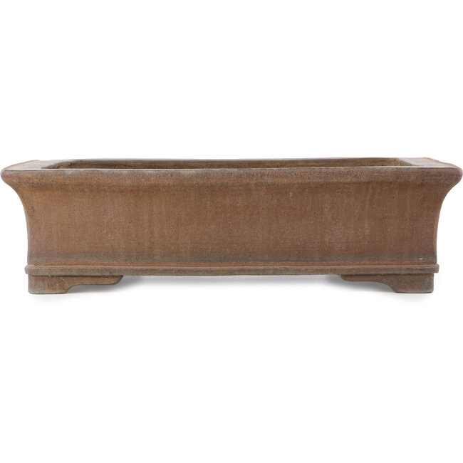 Rectangular unglazed bonsai pot by Syu-zan - 530 x 463 x 145 mm
