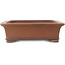 Rectangular unglazed bonsai pot by Gyouzan - 557 x 435 x 127 mm