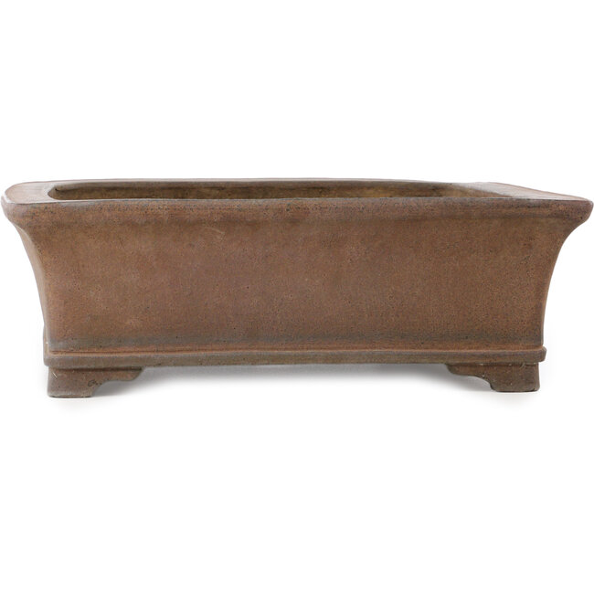 Rechthoekige ongeglazuurde bonsaipot van Syu-zan - 530 x 463 x 145 mm
