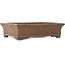 Rectangular unglazed bonsai pot by Syu-zan - 530 x 463 x 145 mm