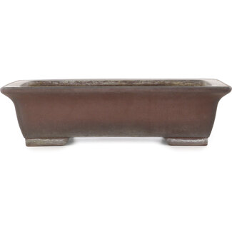  Yamaaki Maceta para bonsái rectangular sin esmaltar de 467 mm de Yamaaki, Tokoname, Japón