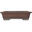 Rectangular unglazed bonsai pot by Yamaaki - 467 x 362 x 125 mm