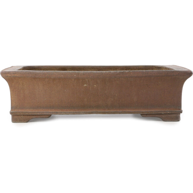 Rechthoekige ongeglazuurde bonsaipot van Syu-zan - 530 x 463 x 145 mm