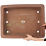 Rectangular unglazed bonsai pot by Gyouzan - 557 x 435 x 127 mm