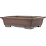 Rectangular unglazed bonsai pot by Yamaaki - 467 x 362 x 125 mm