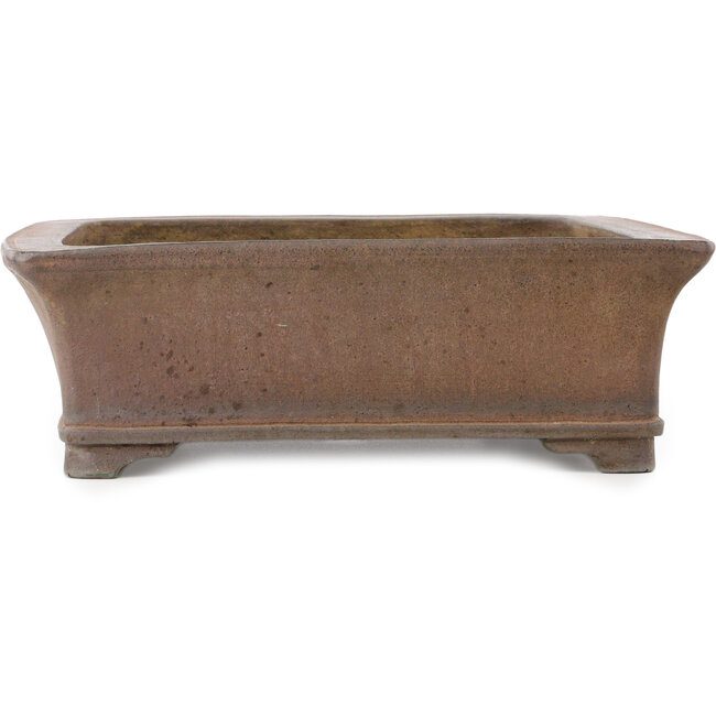 Pot à bonsaï rectangulaire non émaillé de Syu-zan - 530 x 463 x 145 mm