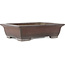 Maceta rectangular sin esmaltar para bonsái de Yamaaki - 467 x 362 x 125 mm