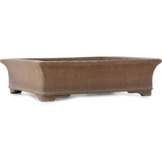 Pot à bonsaï rectangulaire non émaillé de Syu-zan - 530 x 463 x 145 mm