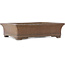 Rectangular unglazed bonsai pot by Syu-zan - 530 x 463 x 145 mm