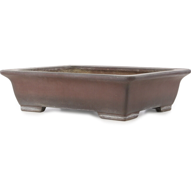 Rectangular unglazed bonsai pot by Yamaaki - 467 x 362 x 125 mm
