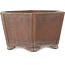 Maceta hexagonal sin esmaltar para bonsái de Keizan - 350 x 350 x 180 mm