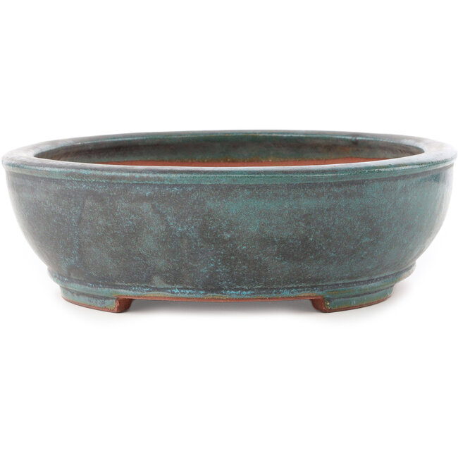 Ovale turquoise bonsai pot van Reiho - 380 x 290 x 88 mm