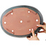 Pot à bonsaï ovale turquoise de Reiho - 380 x 290 x 88 mm