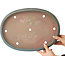 Pot à bonsaï ovale turquoise de Reiho - 415 x 295 x 48 mm
