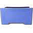 Square blue bonsai pot by Reiho - 238 x 230 x 115 mm