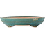 Vaso bonsai ovale color verde acqua di Reiho - 373 x 282 x 77 mm