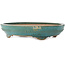 Vaso bonsai ovale color verde acqua di Reiho - 373 x 282 x 77 mm