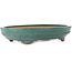 Vaso bonsai ovale color verde acqua di Reiho - 373 x 282 x 77 mm