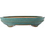Vaso bonsai ovale color verde acqua di Reiho - 373 x 282 x 77 mm