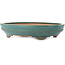 Vaso bonsai ovale color verde acqua di Reiho - 373 x 282 x 77 mm