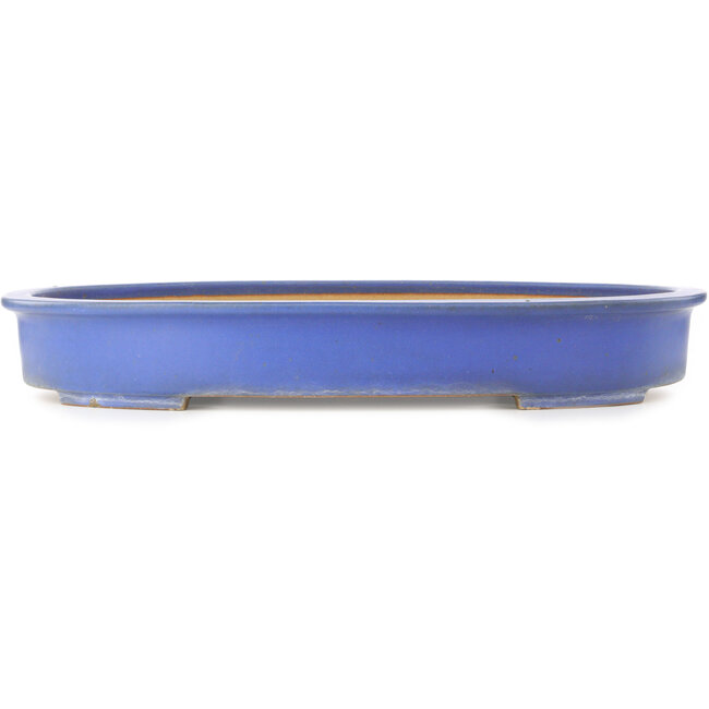 Pot à bonsaï ovale bleu de Reiho - 635 x 447 x 90 mm