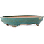 Vaso bonsai ovale color verde acqua di Reiho - 373 x 282 x 77 mm